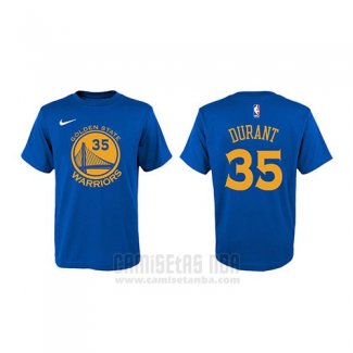 Camiseta Manga Corta Kevin Durant Golden State Warriors Azul3