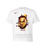 Camiseta Manga Corta Lebron James Cleveland Cavaliers Blanco