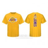 Camiseta Manga Corta Lebron James Los Angeles Lakers Amarillo6