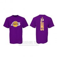 Camiseta Manga Corta Lebron James Los Angeles Lakers Violeta3