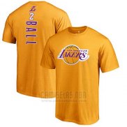 Camiseta Manga Corta Lonzo Ball Los Angeles Lakers Amarillo