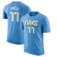 Camiseta Manga Corta Luka Doncic Dallas Mavericks Azul 2019-20 Ciudad