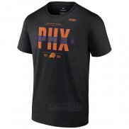 Camiseta Manga Corta Phoenix Suns 2023 NBA Playoffs Jump Ball Negro