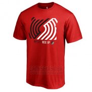 Camiseta Manga Corta Portland Trail Blazers Rojo Rise Up