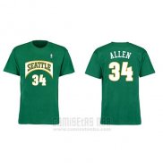 Camiseta Manga Corta Ray Allen Seattle SuperSonics Verde Retro