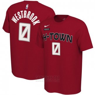 Camiseta Manga Corta Russell Westbrook Houston Rockets Rojo 2019-20 Ciudad