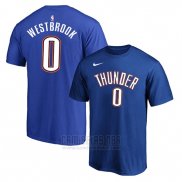 Camiseta Manga Corta Russell Westbrook Oklahoma City Thunder 2019-20 Azul