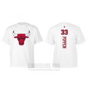 Camiseta Manga Corta Scottie Pippen Chicago Bulls Blanco2