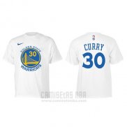Camiseta Manga Corta Stephen Curry Golden State Warriors Blanco2