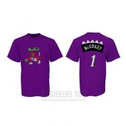 Camiseta Manga Corta Tracy McGrady Toronto Raptors Violeta Retro