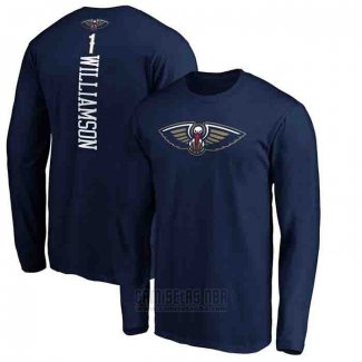 Camiseta Manga Larga Zion Williamson New Orleans Pelicans Azul