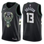 Camiseta Milwaukee Bucks Malcolm Brogdon #13 Statement Harley 2017-18 Negro