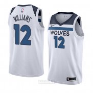 Camiseta Minnesota Timberwolves C. J. Williams #12 Association 2018 Blanco