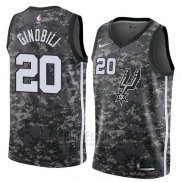 Camiseta San Antonio Spurs Manu Ginobili #20 Ciudad 2018-19 Gris