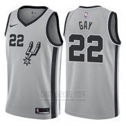 Camiseta San Antonio Spurs Rudy Gay #22 Statement 2017-18 Gris