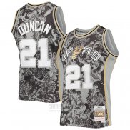 Camiseta San Antonio Spurs Tim Duncan #21 Special Year Of The Tiger Negro.