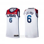 Camiseta USA 2021 Damian Lillard #6 Blanco