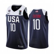 Camiseta USA Jayson Tatum #10 2019 FIBA Basketball USA Cup Azul