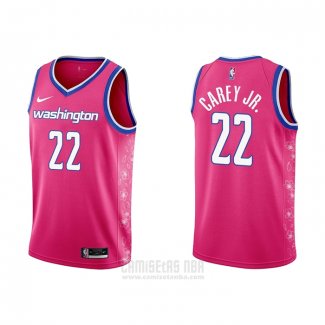 Camiseta Washington Wizards Vernon Carey Jr. #22 Ciudad 2022-23 Rosa