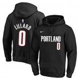 Sudaderas con Capucha Damian Lillard Portland Trail Blazers Negro2