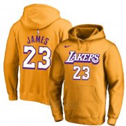 Sudaderas con Capucha Lebron James Los Angeles Lakers Oro 2019-20 Ciudad