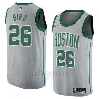 Camiseta Boston Celtics Jabari Bird #26 Ciudad 2018 Gris