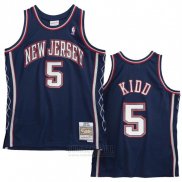 Camiseta Brooklyn Nets Jason Kidd #5 Retro Azul