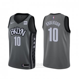 Camiseta Brooklyn Nets Justin Anderson #10 Statement Gris