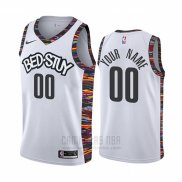 Camiseta Brooklyn Nets Personalizada Ciudad 2019-20 Blanco