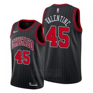 Camiseta Chicago Bulls Denzel Valentine #45 Statement Edition Negro