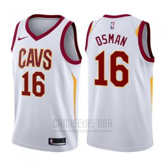 Camiseta Cleveland Cavaliers Cedi Osman #16 Association 2017-18 Blanco