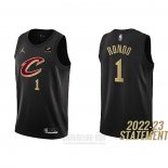 Camiseta Cleveland Cavaliers Rajon Rondo #1 Statement 2022-23 Negro