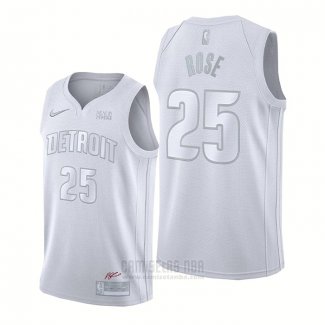 Camiseta Detroit Pistons Derrick Rose #25 MVP Blanco