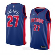 Camiseta Detroit Pistons Zaza Pachulia #27 Icon 2018 Azul