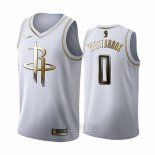 Camiseta Golden Edition Houston Rockets Russell Westbrook #0 Blanco