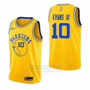 Camiseta Golden State Warriors Jacob Evans III #10 Hardwood Classic 2018-19 Amarillo