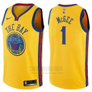 Camiseta Golden State Warriors Javale Mcgee #1 Chinese Heritage Ciudad 2017-18 Amarillo