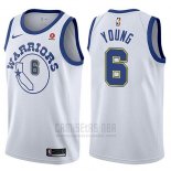 Camiseta Golden State Warriors Nick Young #6 Hardwood Classic 2017-18 Blanco