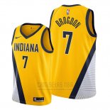 Camiseta Indiana Pacers Malcolm Brogdon #7 Statement Edition Amarillo