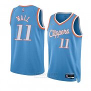 Camiseta Los Angeles Clippers John Wall #11 Ciudad 2021-22 Azul