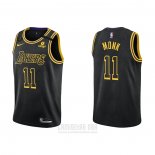 Camiseta Los Angeles Lakers Malik Monk #11 Mamba 2021-22 Negro