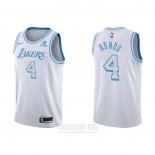 Camiseta Los Angeles Lakers Rajon Rondo #4 Ciudad 2021-22 Blanco