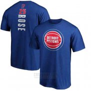 Camiseta Manga Corta Derrick Rose Detroit Pistons 2019-20 Azul