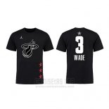 Camiseta Manga Corta Dwyane Wade All Star 2019 Miami Heat Negro