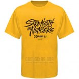 Camiseta Manga Corta Golden State Warriors Amarillo 2019 NBA Playoffs