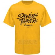 Camiseta Manga Corta Golden State Warriors Amarillo 2019 NBA Playoffs