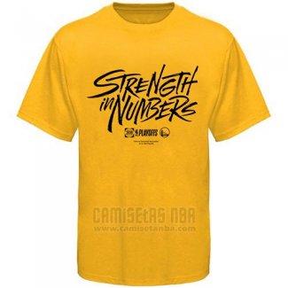 Camiseta Manga Corta Golden State Warriors Amarillo 2019 NBA Playoffs