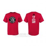 Camiseta Manga Corta Jeremy Lin Toronto Raptors Rojo2