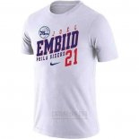 Camiseta Manga Corta Joel Embiid Philadelphia 76ers Blanco Player Performance