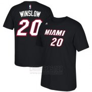 Camiseta Manga Corta Justise Winslow Miami Heat Negro